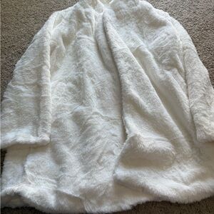 Women's White Faux Fur Coat